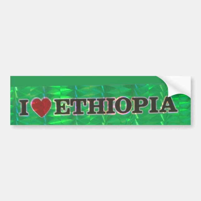 Autocollant De Voiture Créez votre propre J'aime Belle Ethiopie (Devant)
