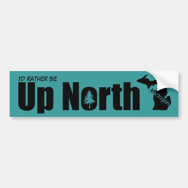 Autocollant De Voiture Créez votre propre site North Michigan (Devant)