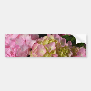Autocollant De Voiture Crème rose Hydrangeas jaune rose vert floral