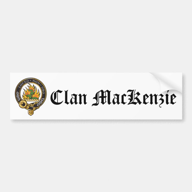 Autocollant De Voiture Crête du Mackenzie de clan (Devant)