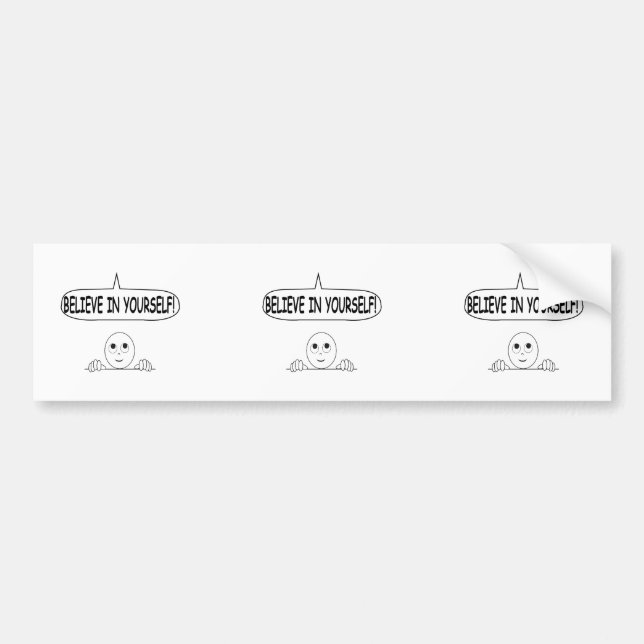 Autocollant De Voiture Crois En Toi-Même (Devant)