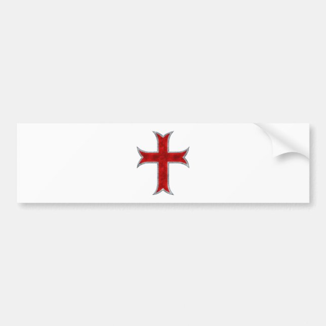 Autocollant De Voiture Croix de Templar (Devant)