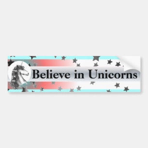 Autocollant De Voiture CROYEZ EN UNICORNS Bumper sticker