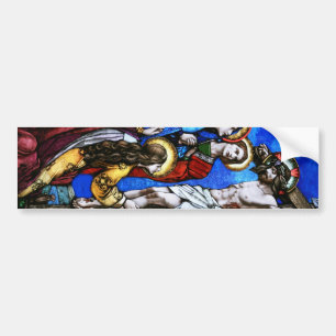 Autocollant De Voiture Crucifixion d'art en verre souillé de Jésus-Chri