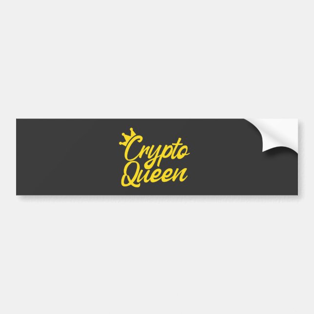Autocollant De Voiture Crypto Queen Bitcoin fille (Devant)