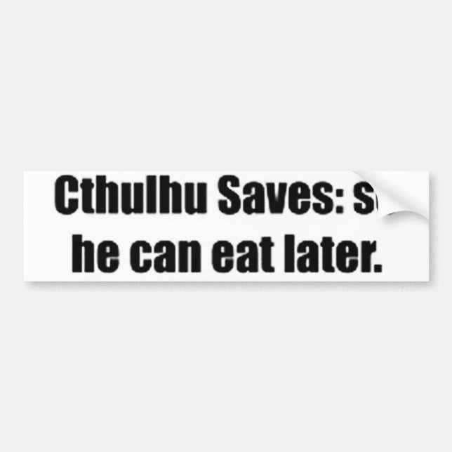 Autocollant De Voiture Cthulhu économise (Devant)