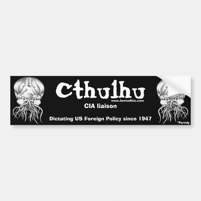 Autocollant De Voiture Cthulhu : Liaison de CIA (Devant)