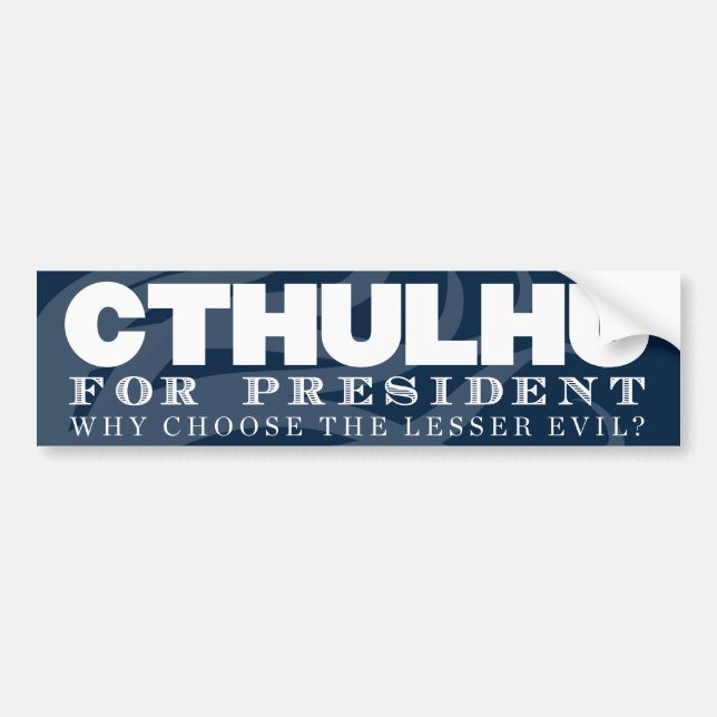 Autocollant De Voiture Cthulhu pour le Président adhésif pour pare-chocs (Devant)
