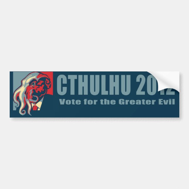Autocollant De Voiture Cthulhu pour President-2012 (Devant)