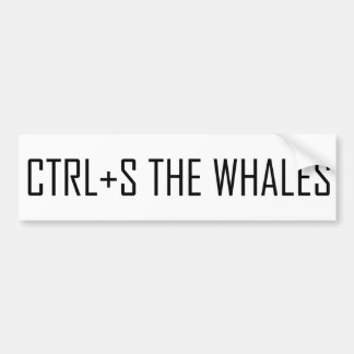 Autocollant De Voiture CTRL + S (Économisez) Les Baleines