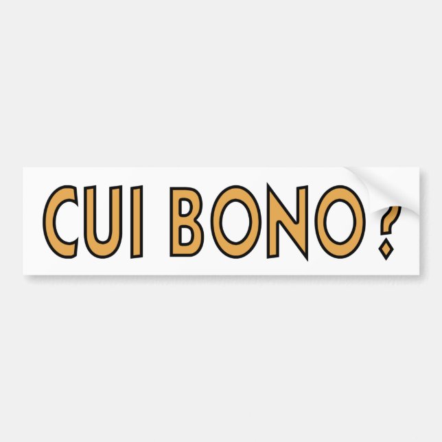 Autocollant De Voiture Cui Bono (Devant)