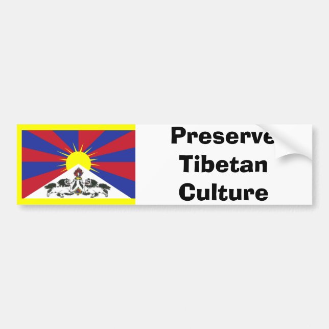 Autocollant De Voiture Culture de Tibétain de conserve (Devant)