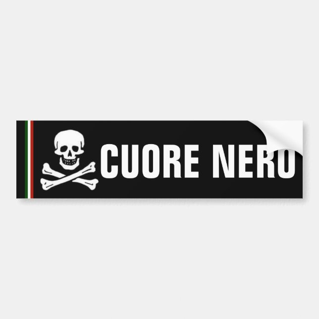 AUTOCOLLANT DE VOITURE CUORE NERO (Devant)