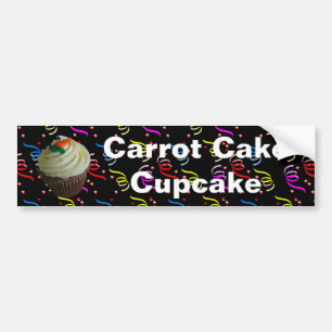 Autocollant De Voiture Cupcake de carottes avec Confetti