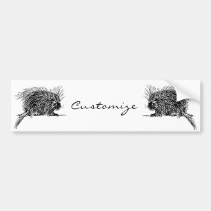 Autocollant De Voiture Cute Bristly Hedgehog Thunder_Cove