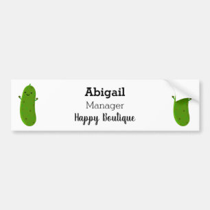 Autocollant De Voiture Cute happy pickle cartoon illustration 