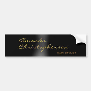 Autocollant De Voiture Cute minimaliste Plain Moderne Calligraphe Noir