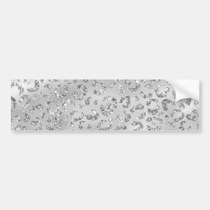 Autocollant De Voiture Cute Silver Cheetah