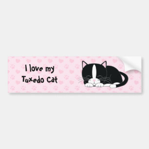 Autocollant De Voiture Cute Tuxedo Chat
