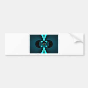 Autocollant De Voiture Cyan et Black Abstrait Art Print