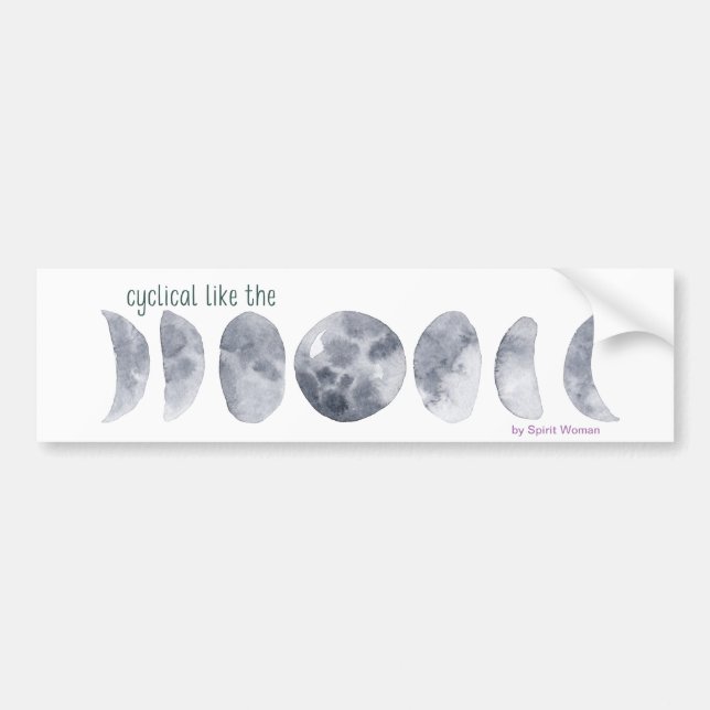 Autocollant De Voiture Cycle de la lune (Devant)
