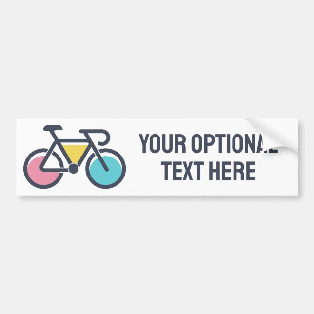 Autocollant De Voiture Cyclisme de texte personnalisé (Devant)