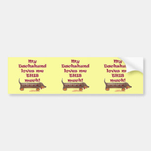 Autocollant De Voiture Dachshund Love Meter