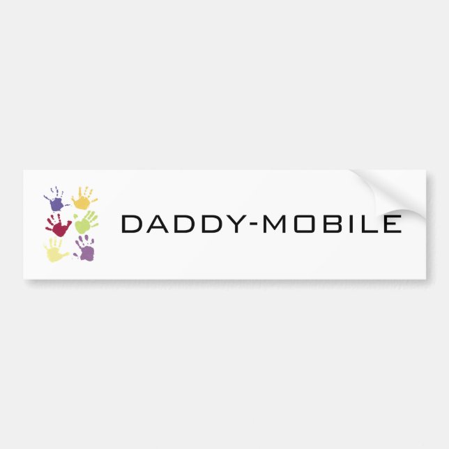 AUTOCOLLANT DE VOITURE DADDY-MOBILE (Devant)