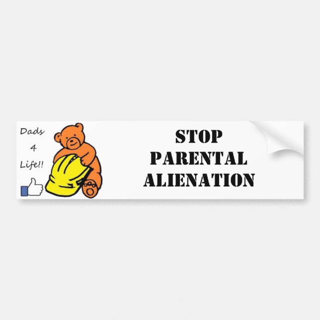 Autocollant De Voiture Dads 4 Life Stop Aliénation Parentale (Devant)