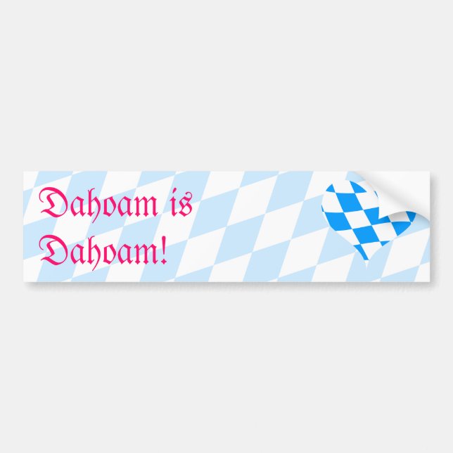 Autocollant De Voiture Dahoam est dahoam ! (Devant)