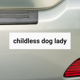 Autocollant De Voiture Dames de chien sans enfant minimaliste moderne bla