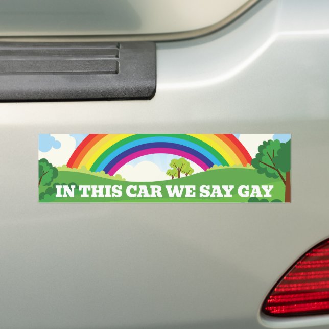 Autocollant De Voiture Dans Cette Voiture, Nous Disons Gay pride Mois Mig (En voiture)