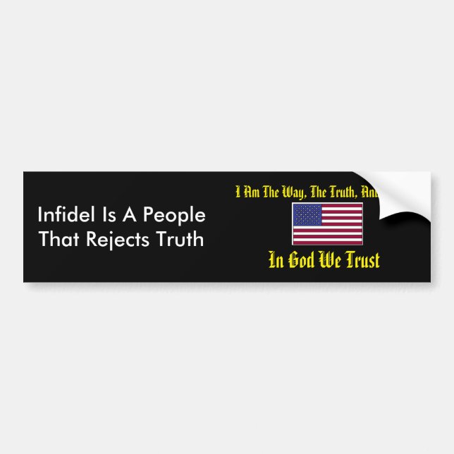 Autocollant De Voiture Dans Dieu nous faisons confiance à Bumpersticker (Devant)