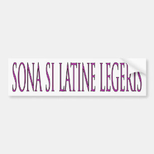 Autocollant De Voiture dans le "cornement latin si vous lisiez le latin "
