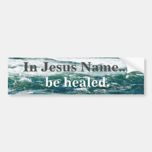 AUTOCOLLANT DE VOITURE DANS LE NOM DE JÉSUS BUMPER STICKER