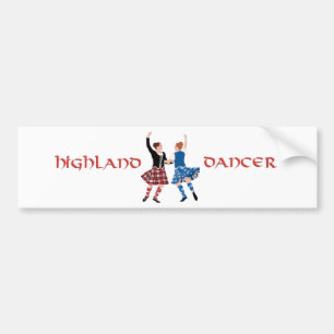 Autocollant De Voiture Danse de Highland Reel Écossaise