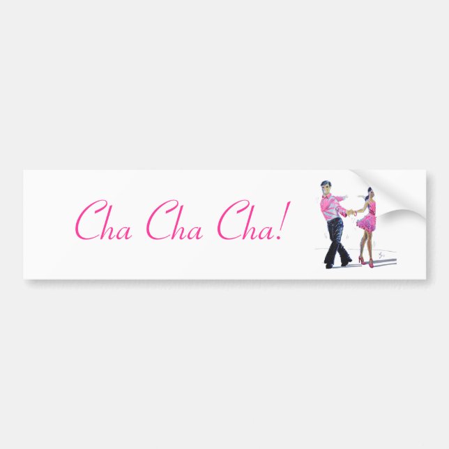 Autocollant De Voiture Danse de salon de Cha Cha Cha (Devant)