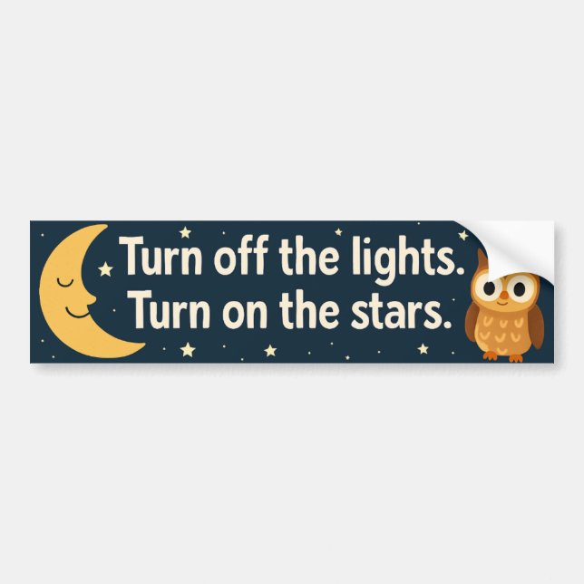 Autocollant De Voiture Dark Skies Bumper Sticker (Devant)