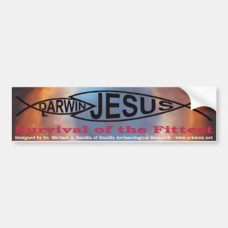Autocollant De Voiture Darwin contre l'adhésif pour pare-chocs de Jésus