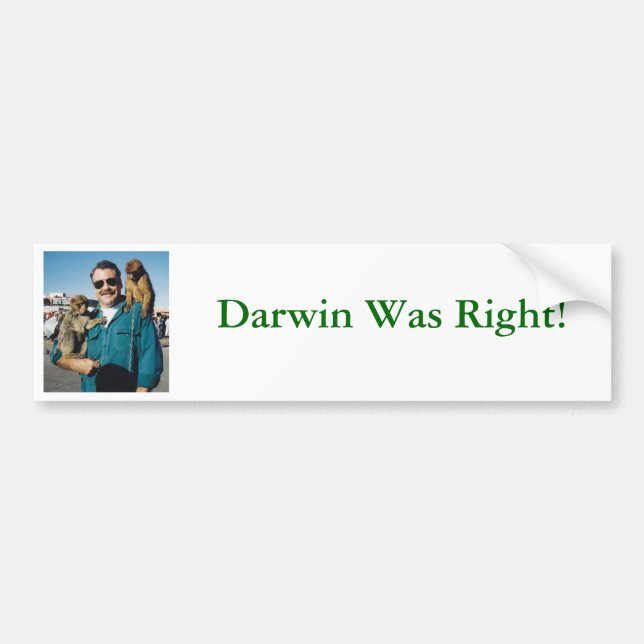 Autocollant De Voiture Darwin était exact ! (Devant)