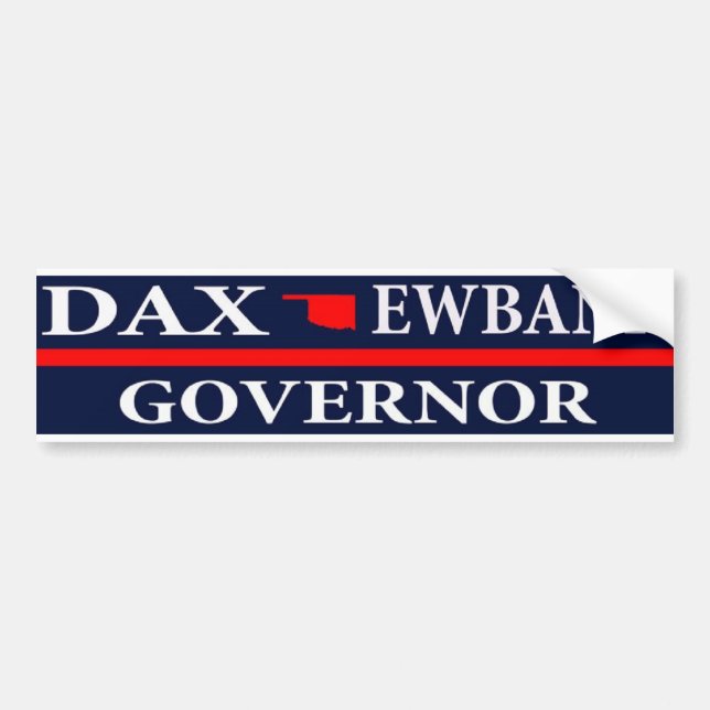 Autocollant De Voiture Dax Ewbank pour le gouverneur de l'Oklahoma (Devant)