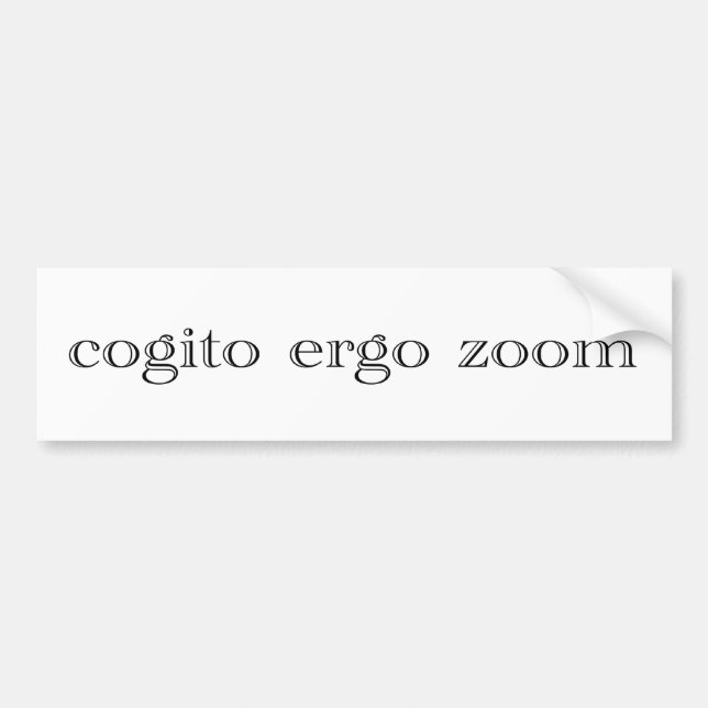 Autocollant De Voiture de cogito bourdonnement donc (Devant)