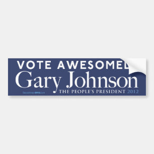 Autocollant De Voiture De Gary Johnson de vote adhésif pour pare-chocs de