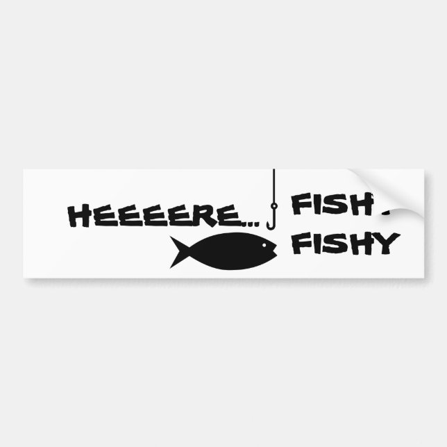 AUTOCOLLANT DE VOITURE DE POISSON DE POISSON DE HEEERE… (Devant)