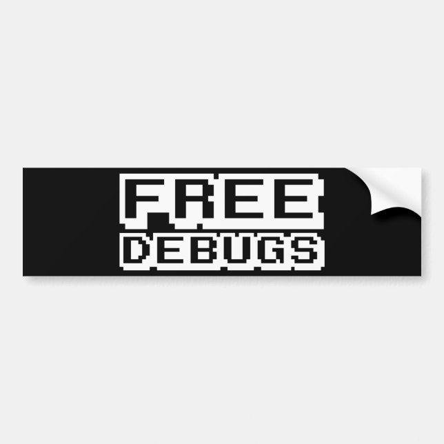 AUTOCOLLANT DE VOITURE DEBUGS GRATUITS (Devant)