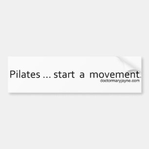 Autocollant De Voiture Début de Pilates… un mouvement