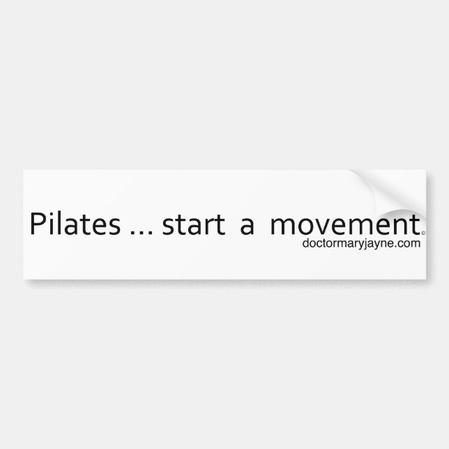 Autocollant De Voiture Début de Pilates… un mouvement (Devant)
