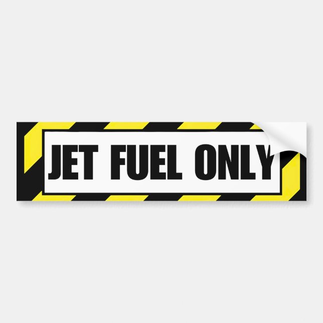Autocollant De Voiture Décalage de l'aviation Jet Fuel Only (Devant)