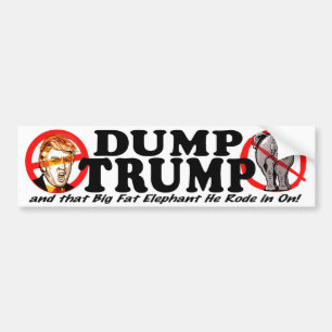 Autocollant De Voiture Décharge Donald Trump 2016