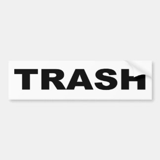 AUTOCOLLANT DE VOITURE DÉCHETS